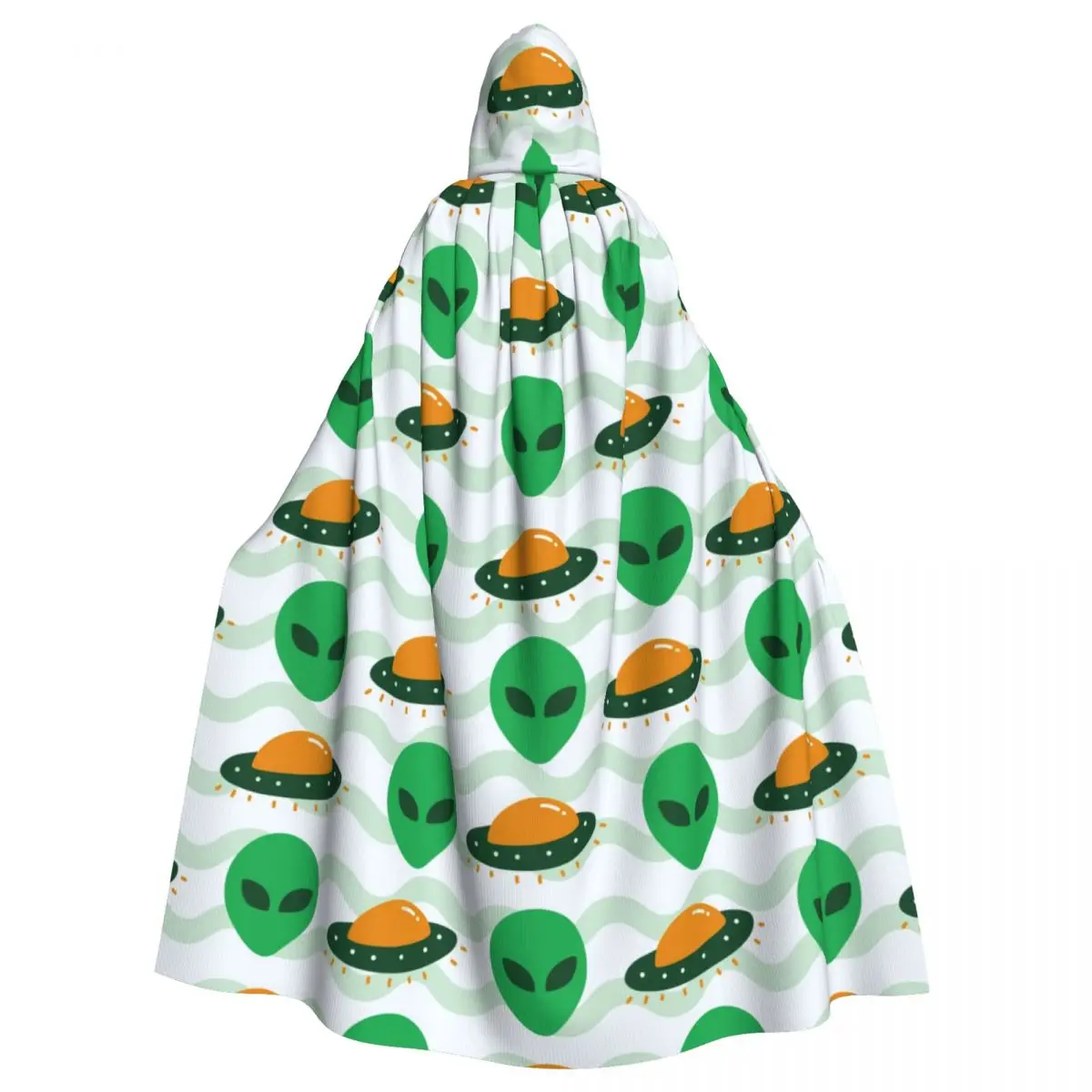 

Unisex Witch Party Reversible Hooded Adult Vampires Cape Cloak Cute Alien UFO Invasion Spaceship