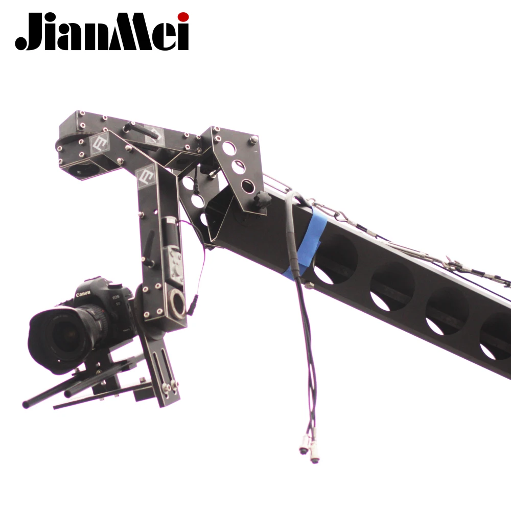 

Jianmei Custom Make Remote Head Equilateral Triangle Cross Section 12 Meter Jimmy Jib Camera Crane for Sale
