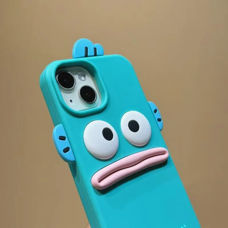 Фото Милый чехол Kawaii Hangyodon Classic Reprint для iPhone 17, 16, 15 Pro Max, 14, 13 – Мягкий 3D TPU противоударный чехол №4