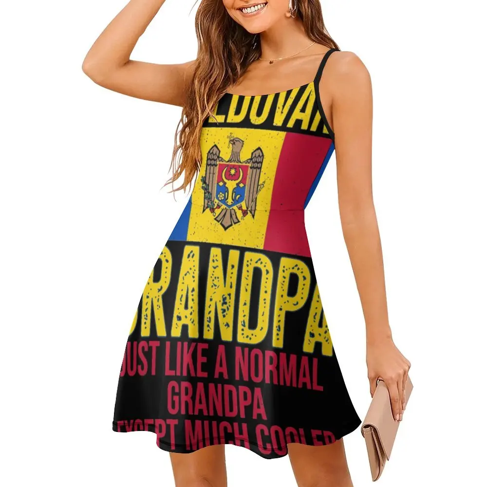 Молдавский дедушка Ангорский флаг на День отца женское платье бретельках Милая