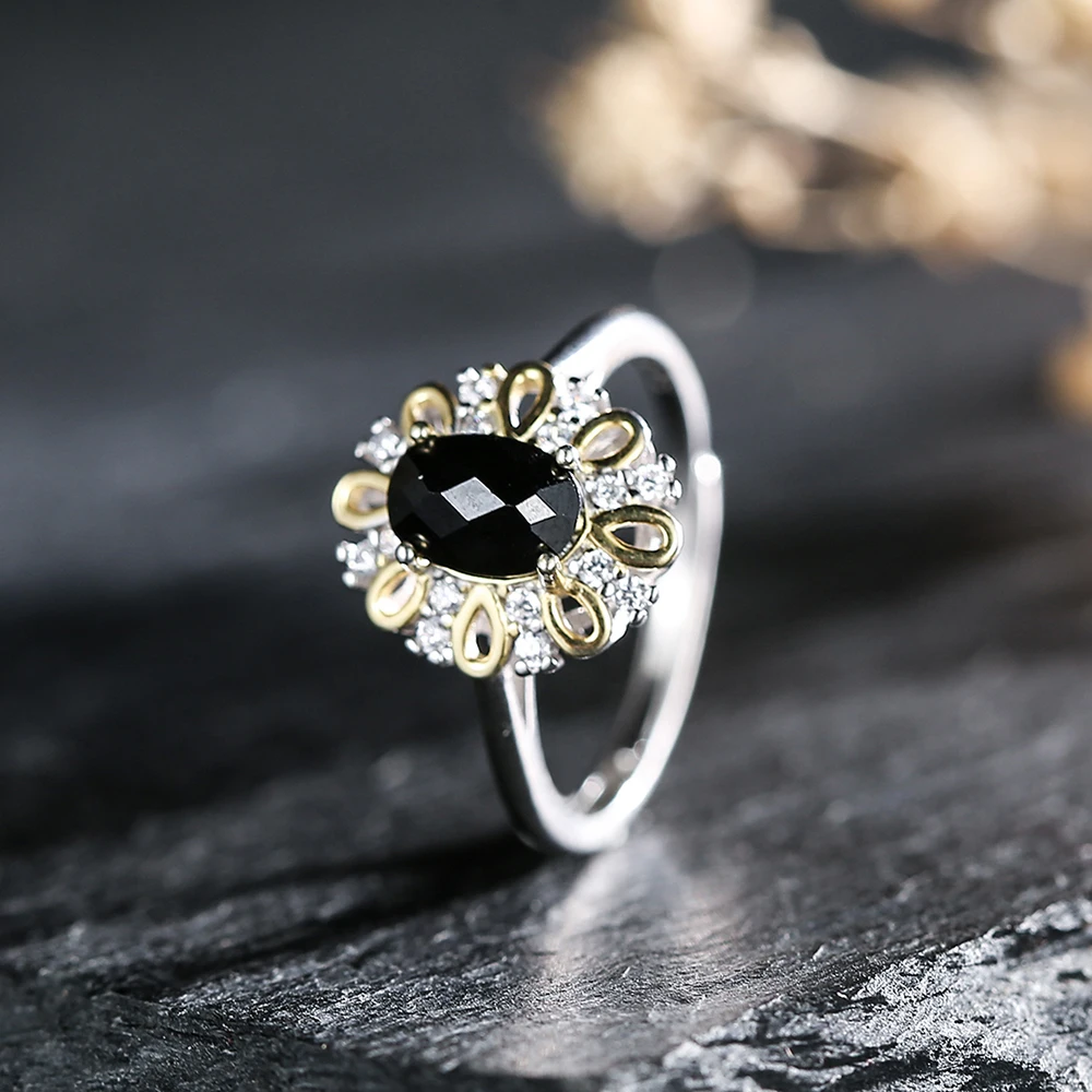 Серебряное кольцо Deluxe S925 в сочетании с женским кольцом из натуральной шпильки