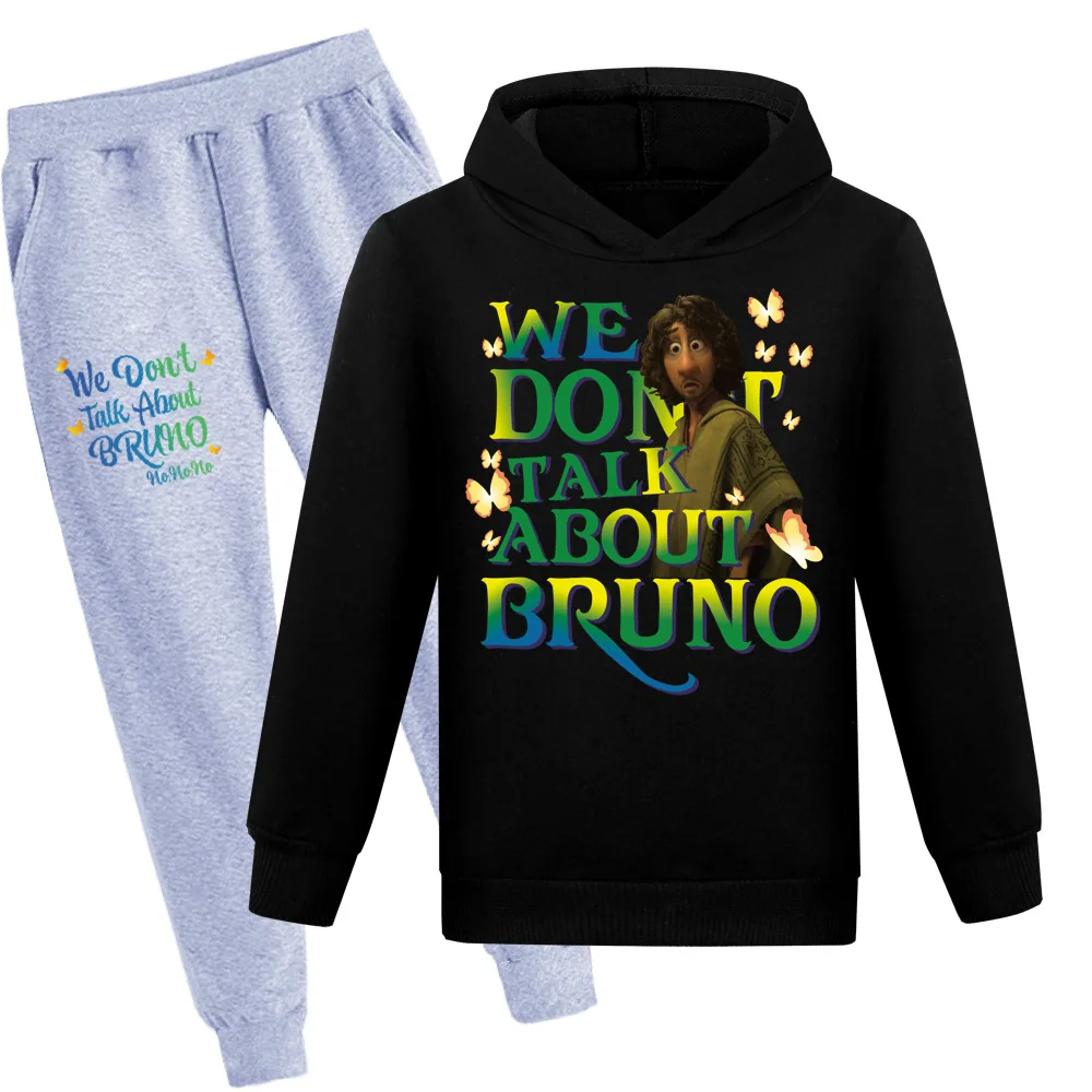 

2022 Encanto New Fashion Cute Girls Spring and Autumn Long Sleeve Hoodie + Pants Boys Children's Clothing Sets Teens 2-16Y