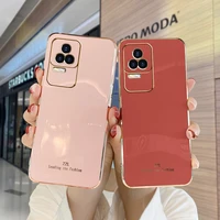 for xiaomi redmi k50 pro k40s straight edge bright surface electroplating soft tpu shell all inclusive lens anti drop phone case