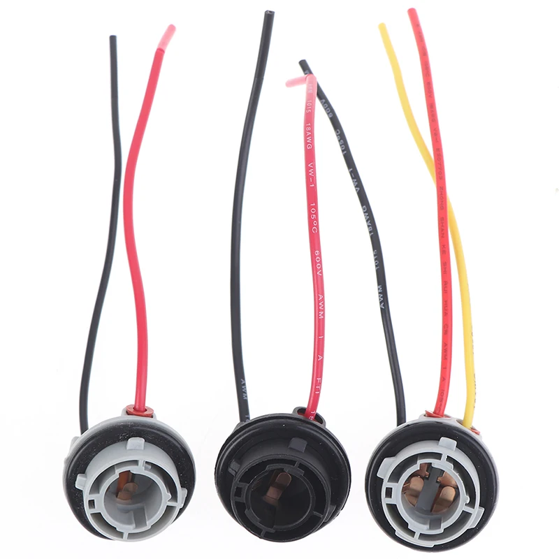 

2pcs/lot Plastic 1157 Bulb Socket BAY15D Lamp Holder P21/5W Adapter Base Connector For Brake Light Car Accessories
