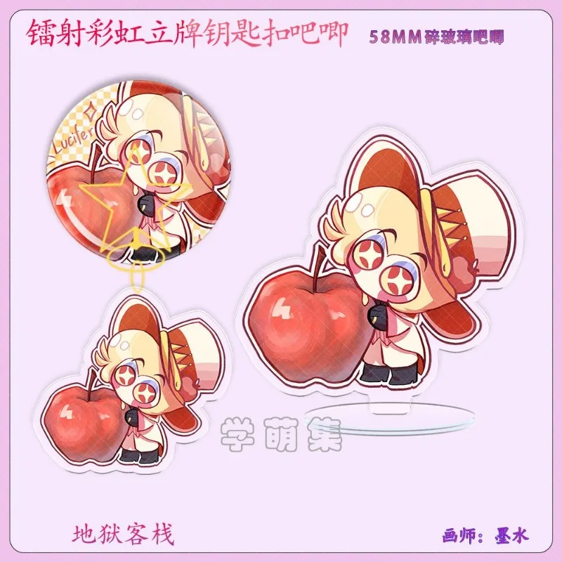 Фото Inn of Hell Plate Desk Decor Alastor Strawberry Standing Vox Blueberry Model Collection Орнамент Люцифер Apple Акриловая кукла №3