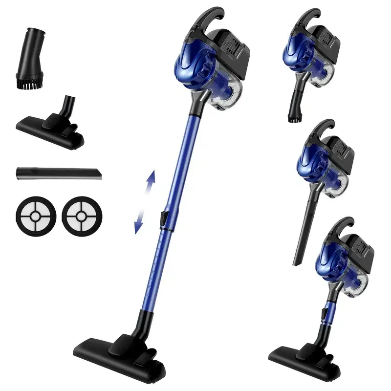 

Проводной пылесос 17 кПа Мощное всасывание с двигателем 600 Вт 4 в 1 легкий ручной пылесос с палочкой для шерсти домашних животных жесткий пол An