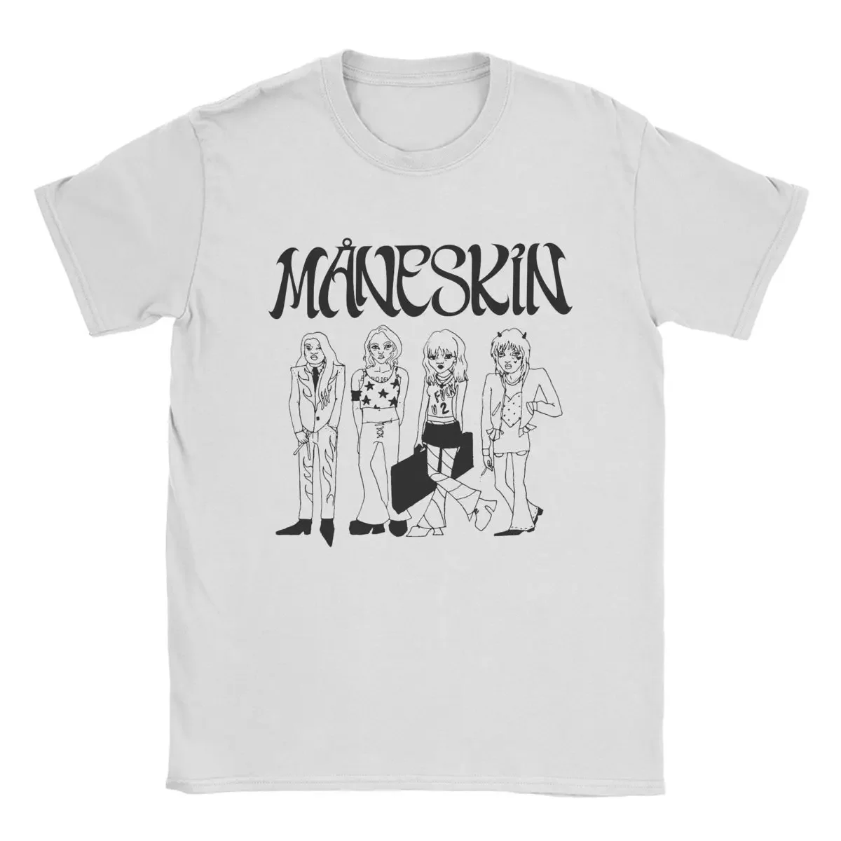 Мужская футболка с круглым вырезом из натурального хлопка