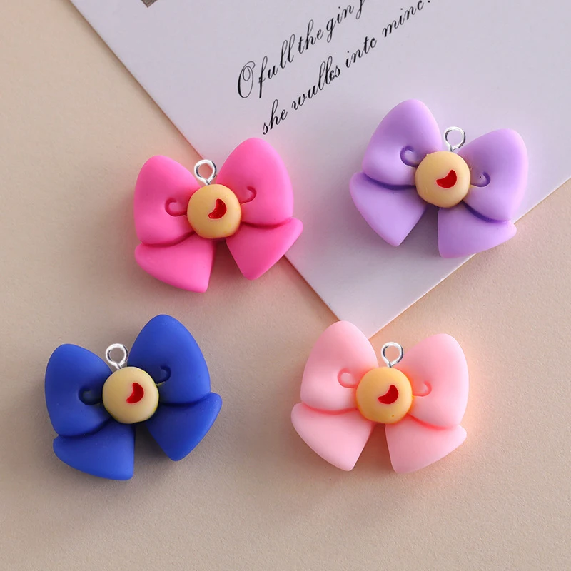 10 шт. Новый бант каучуковые Подвески с плоской задней стороной, подвески, серьги, чехол для телефона, аксессуары для волос C788