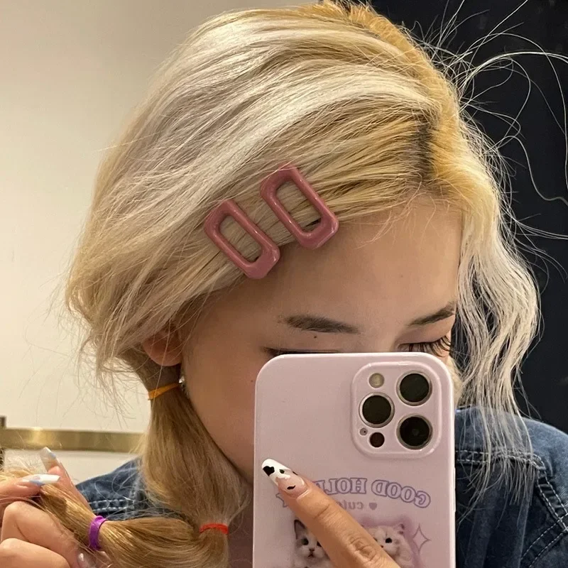 2 шт. мини-заколки для волос BB маленькие прямоугольные заколки простой стиль