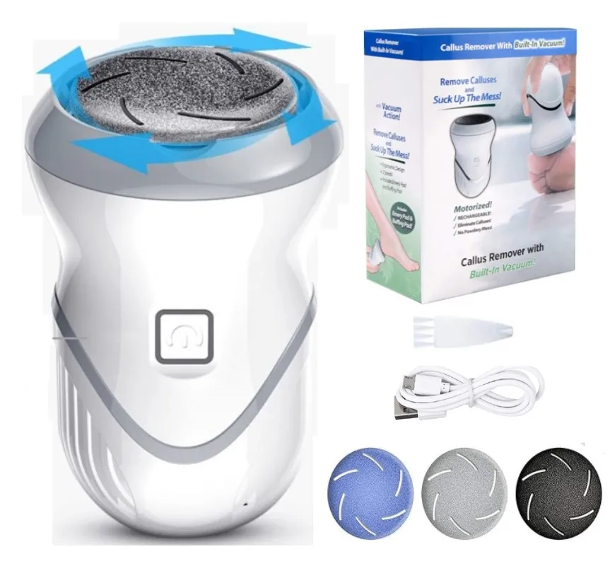 New Portable Electric Vacuum Adsorption Foot Grinder Electronic Foot File Pedicure Tools Callus Remover Feet Care Sander