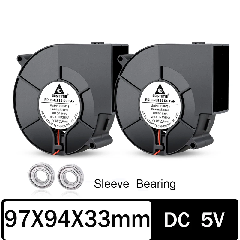 

Gdstime 1 шт. 97 мм втулка подшипник 97x94x33 мм 5 в USB DC бесщеточный ПК чехол охлаждающий вентилятор PC Процессор двигатель радиатор воздуходувка куле...