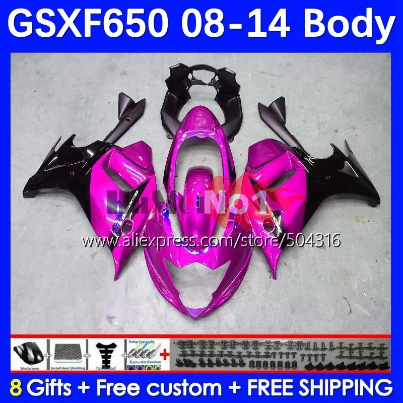 

GSX650F для SUZUKI GSXF 650 CC GSX 650F 24MC.103 GSXF650 08 09 10 11 12 13 2008 2009 2010 2011 2012 2013 2014 розовый глянцевый обтекатель