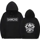 Двусторонняя толстовка с капюшоном и принтом Sons of анархии SAMCRO, свитшот для мужчин и женщин, Повседневная Уличная одежда в стиле хип-хоп, европейский размер, Мужской и Женский пуловер, топы