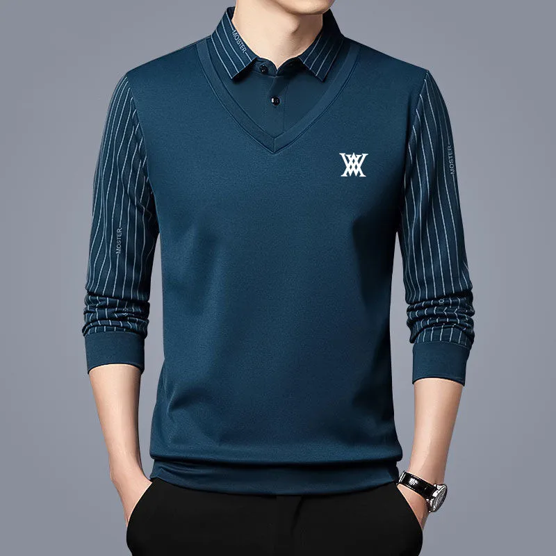 

2022 Golf Wear Men Long Sleeve Soft Fabric Golf Polo Shirts for Men T-shirt Clothing Polyester Breathable Sportswear golf wear