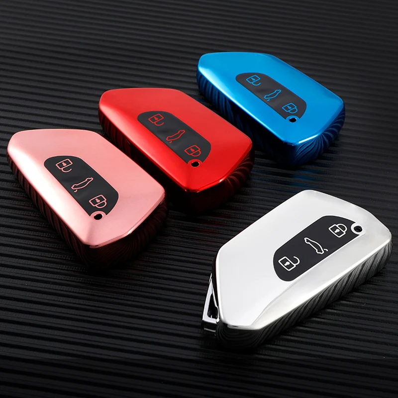 

TPU Car Key Case Cover Shell Fob Holder For VW Volkswagen Golf 8 2020 Skoda 2021 Octavia A8 SEAT Leon MK4 Protector Accessories