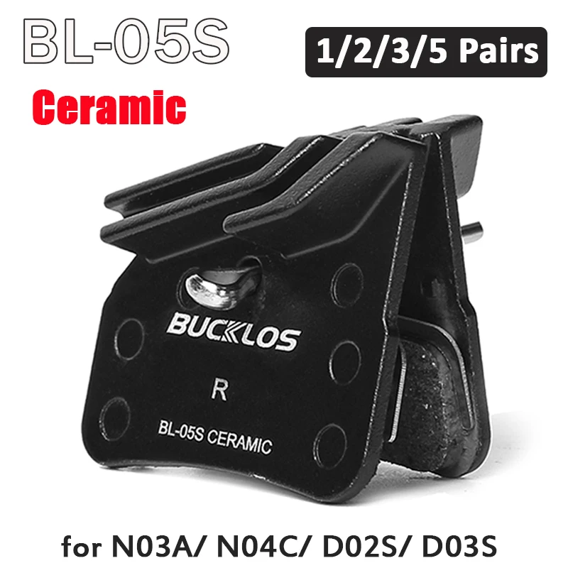 

BUCKLOS Bicycle Brake Pads Ceramic Disc Brake Pads Heat Dissipation MTB Bike Hydraulic Brake Pad for Shimano N03A N04C D02S D03S
