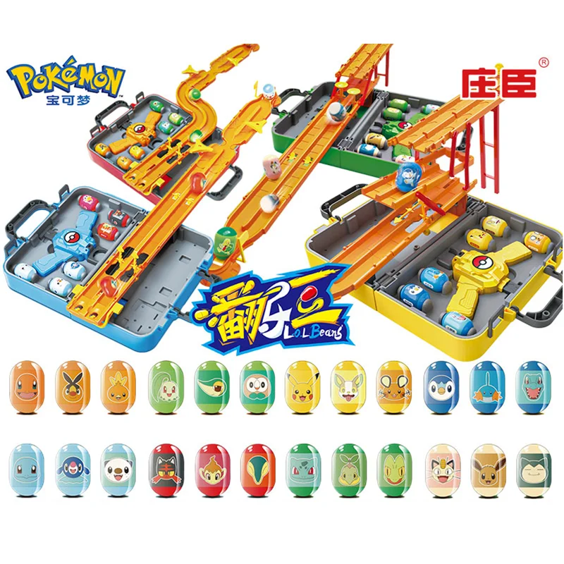 

Pokemon Figure Flip Bean Toy Cool track Roll Racing Series Joy Beans Pikachu Charizard Children's Puzzle Table Game Battle Game