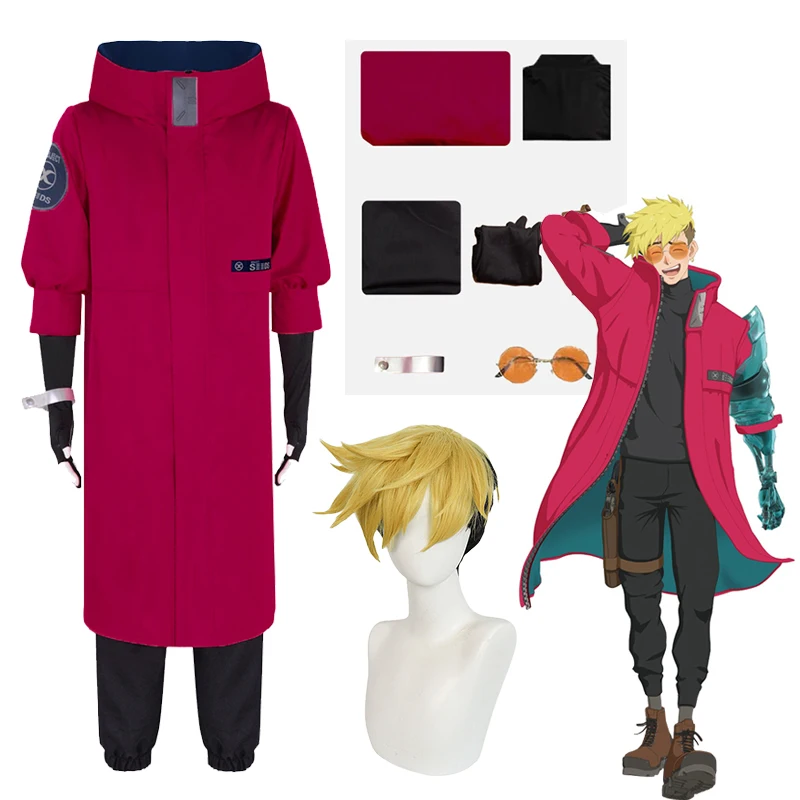 

Anime Vash The Stampede Cosplay Costume Trigun Stampede Cosplay Costumes Men Uniform Wig Suit Halloween Party Clothes for Adult