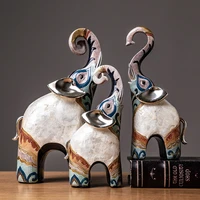 creative elephant statue resin retro home decor animal sculptures for home design modern home accessories african elephant craft
