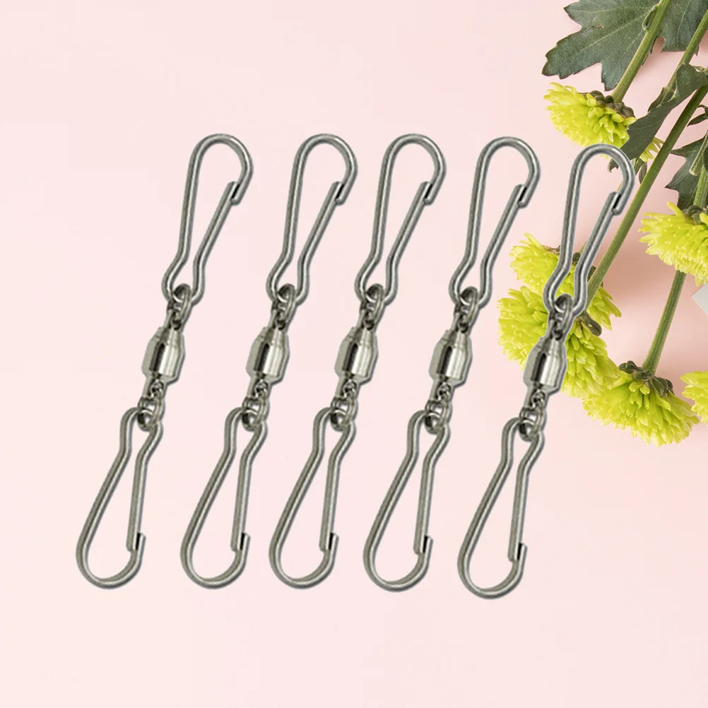 

5pcs Swivel Hooks for Hanging Plants Wind Spinners Wind Chimes Twisters Flower Pots Bird Feeder Outdoor Ornament Hooks