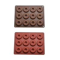12 hole silicone donut mold baking pan non stick pastry chocolate cake dessert diy decoration tools bagels muffins donuts maker