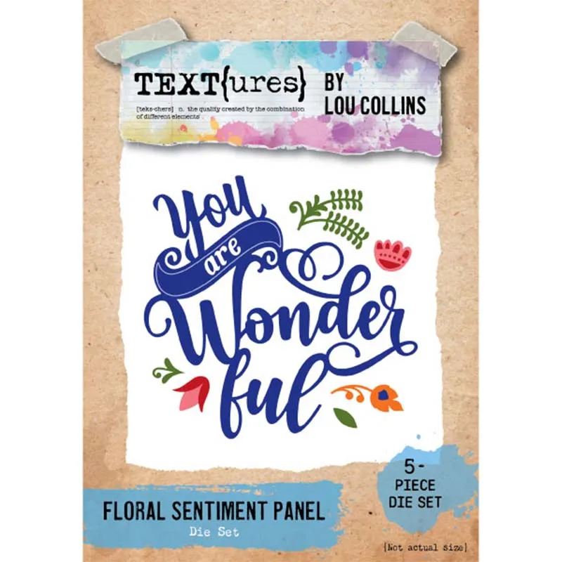 

Floral Sentiment Panel Metal Cutting Dies Stencil Craft Die Cut for Scrapbooking Punch Mold Border Mould Decor Template Model