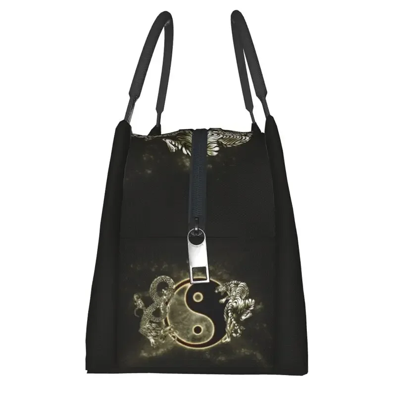 Идеальный Инь Ян термоизоляционный дизайн сумка для обеда женский дракон тигр