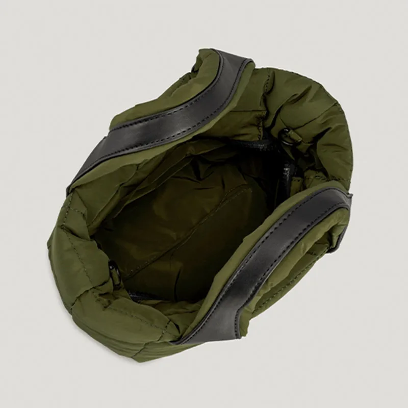 Fashion Down Cotton Shoulder Bag Women's Simple Nylon Soft Tote Bag Lingge One Shoulder Crossbody Bags Women Purse And Handbags