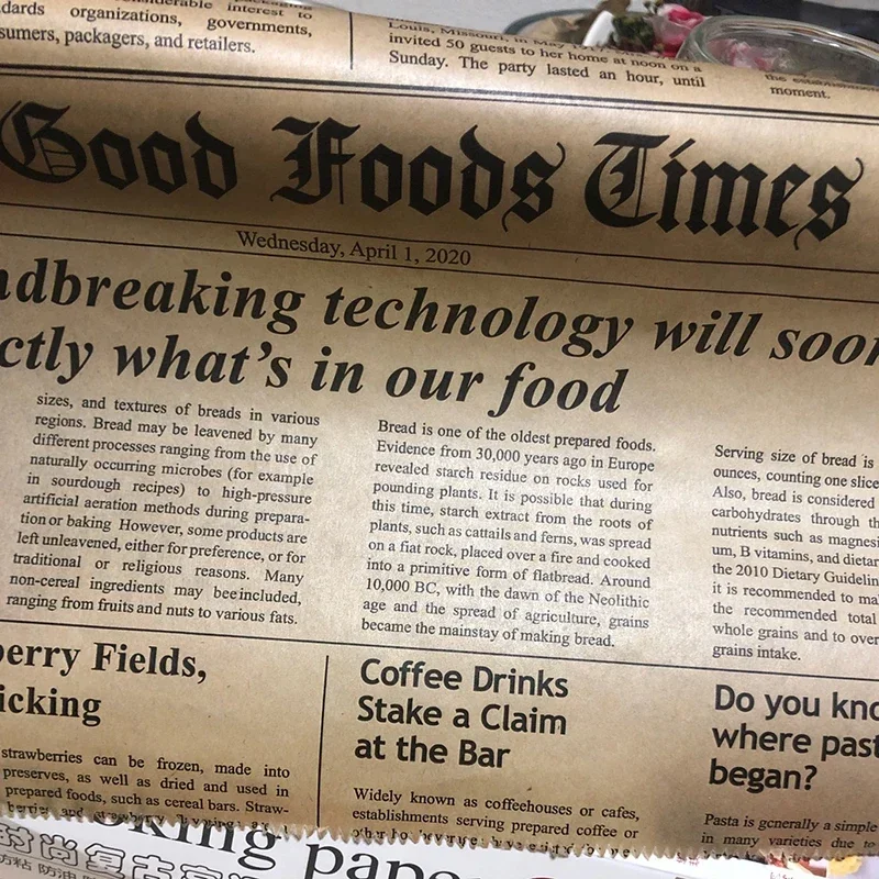 

Жиростойкая бумага для выпечки в ретро-стиле