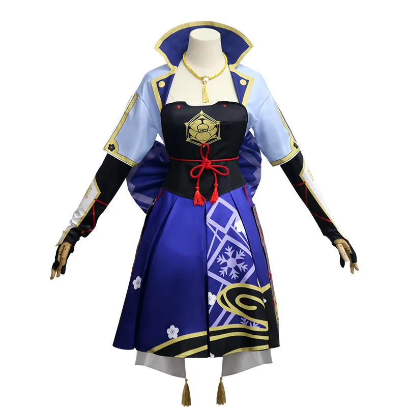 

Anime Ayaka Kamisato Game Genshin Impact Costume Genshin Impact Cosplay Women Party Halloween Wig Shoes Girl Chinese Fan Dress