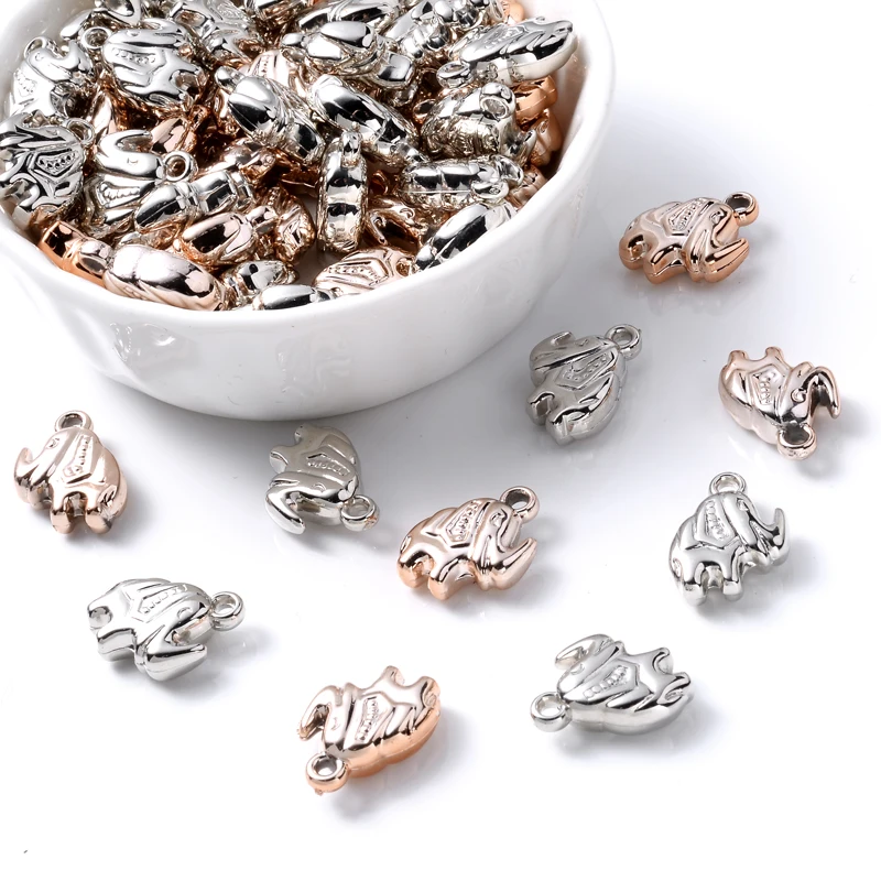 

Бусины пластиковые в виде слона, 11x16 мм