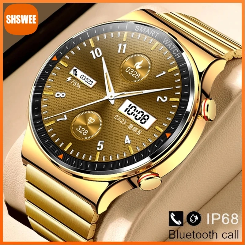 

For Xiaomi Huawei Display Smart Watch Men Bluetooth Call IP68 Waterproof Music Player Link Bluetooth Headset Smartwatch Men