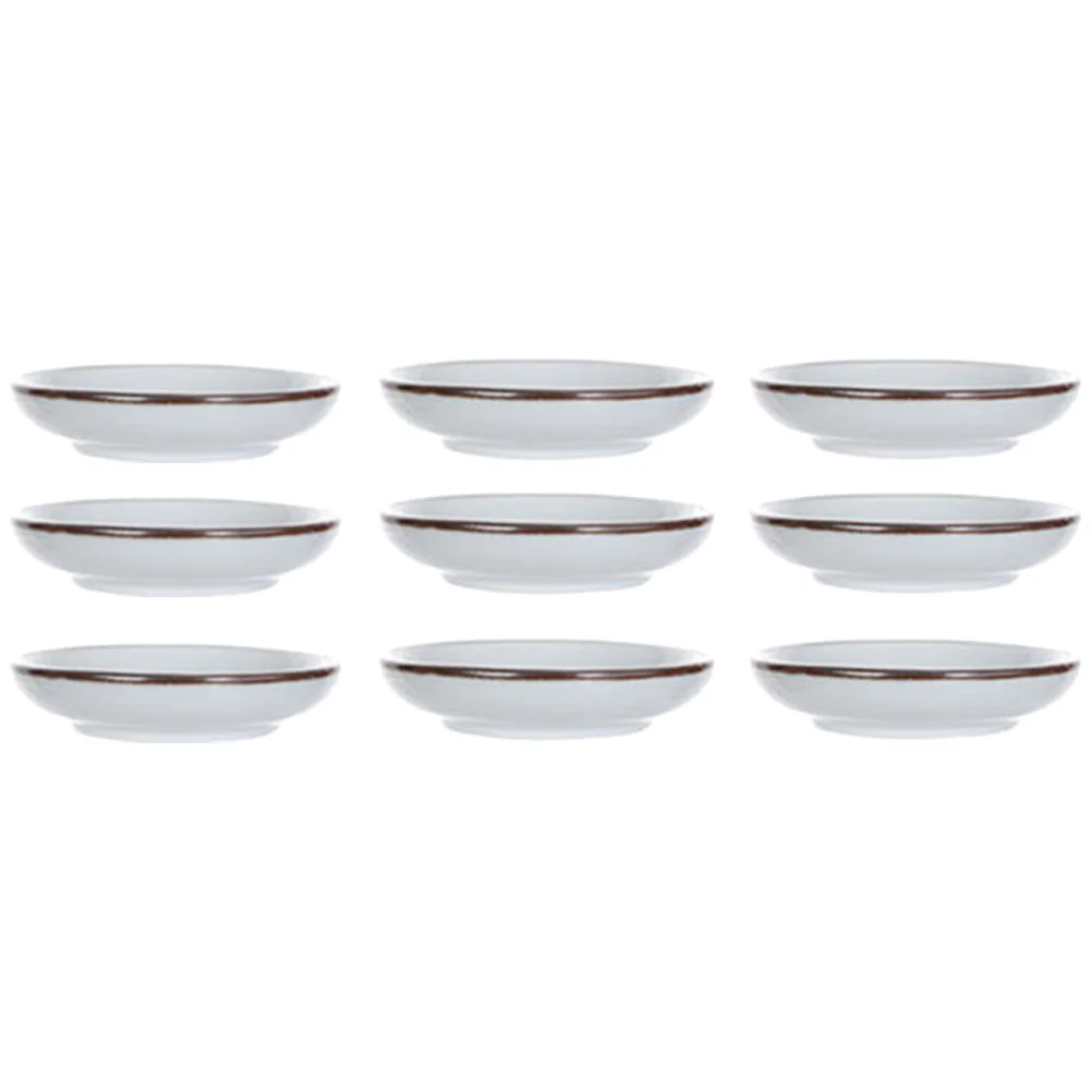 

9Pcs Kitchen Reusable Ceramic Small Prep Bowls For Cooking Sauce Dishes For Dipping for Restaurant Kitchen Storage