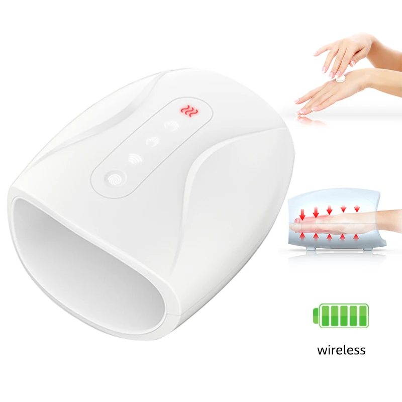 

Heat Cordless Electric Hand Massager with Air Compression Palm Finger Massage Machine for Arthritis Finger Numbness Pain Relieve