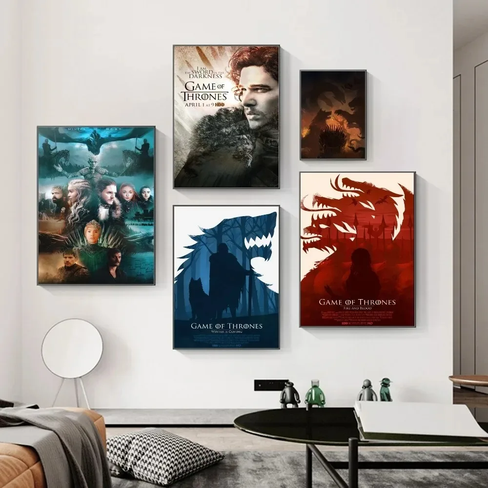Современный стиль тема ТВ-игр печать на холсте без рамы