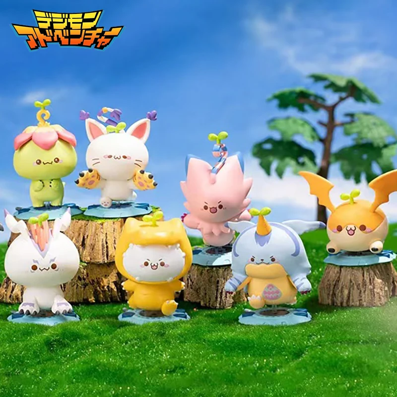 

Genuine Bandai Digimon Adventure Anime Action Figure Agumon Gabumon Patamon Tailmon Budding Pop Serie Collection Model Toy Gift