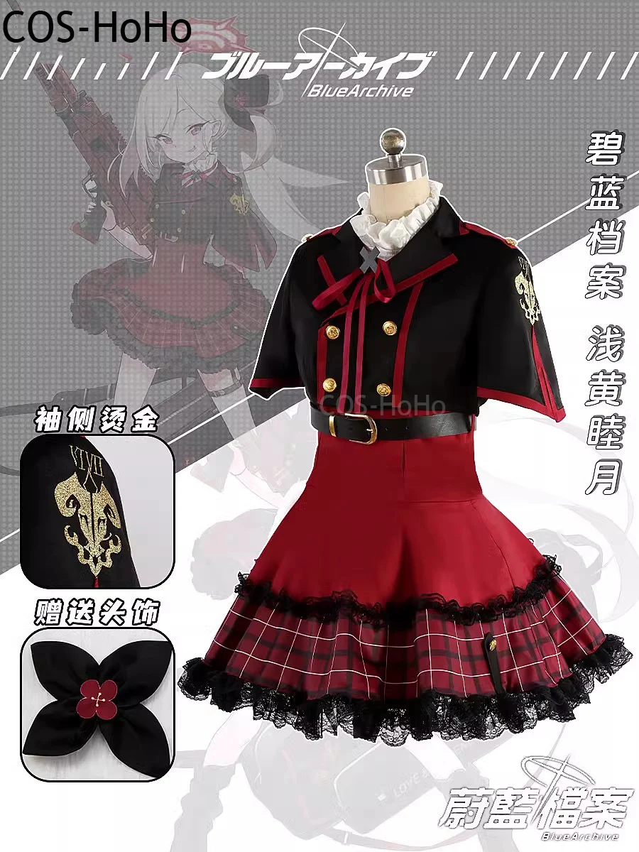 COS-HoHo Blue Archive Asagi Mutsuki игровой костюм элегантное милое платье косплей Хэллоуин