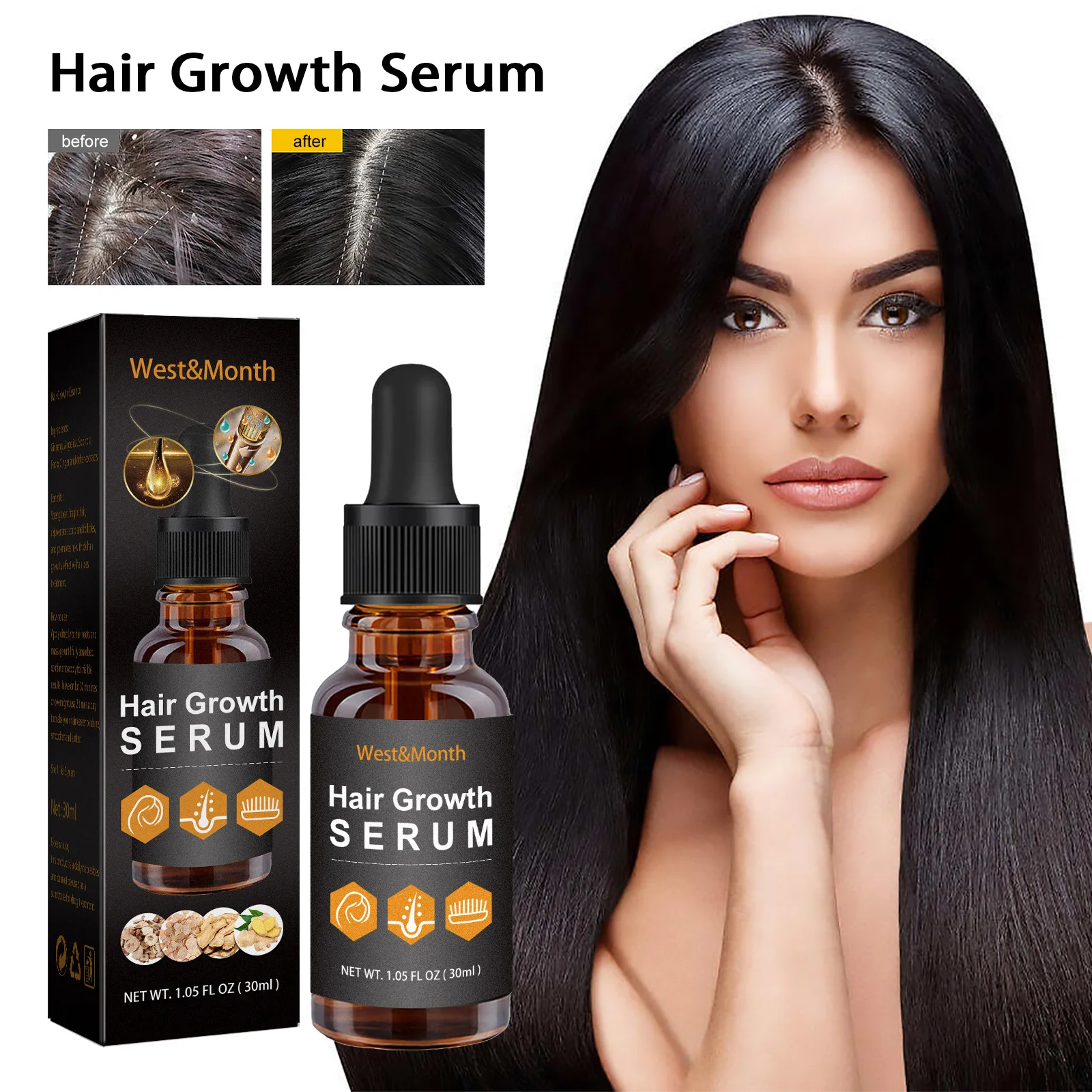 

Hair Growth Serum Prevent Hair Loss Growing Thicker Hair Stronger Root Bald Treatment Repair Dry Damaged Hair Care Essential Oil