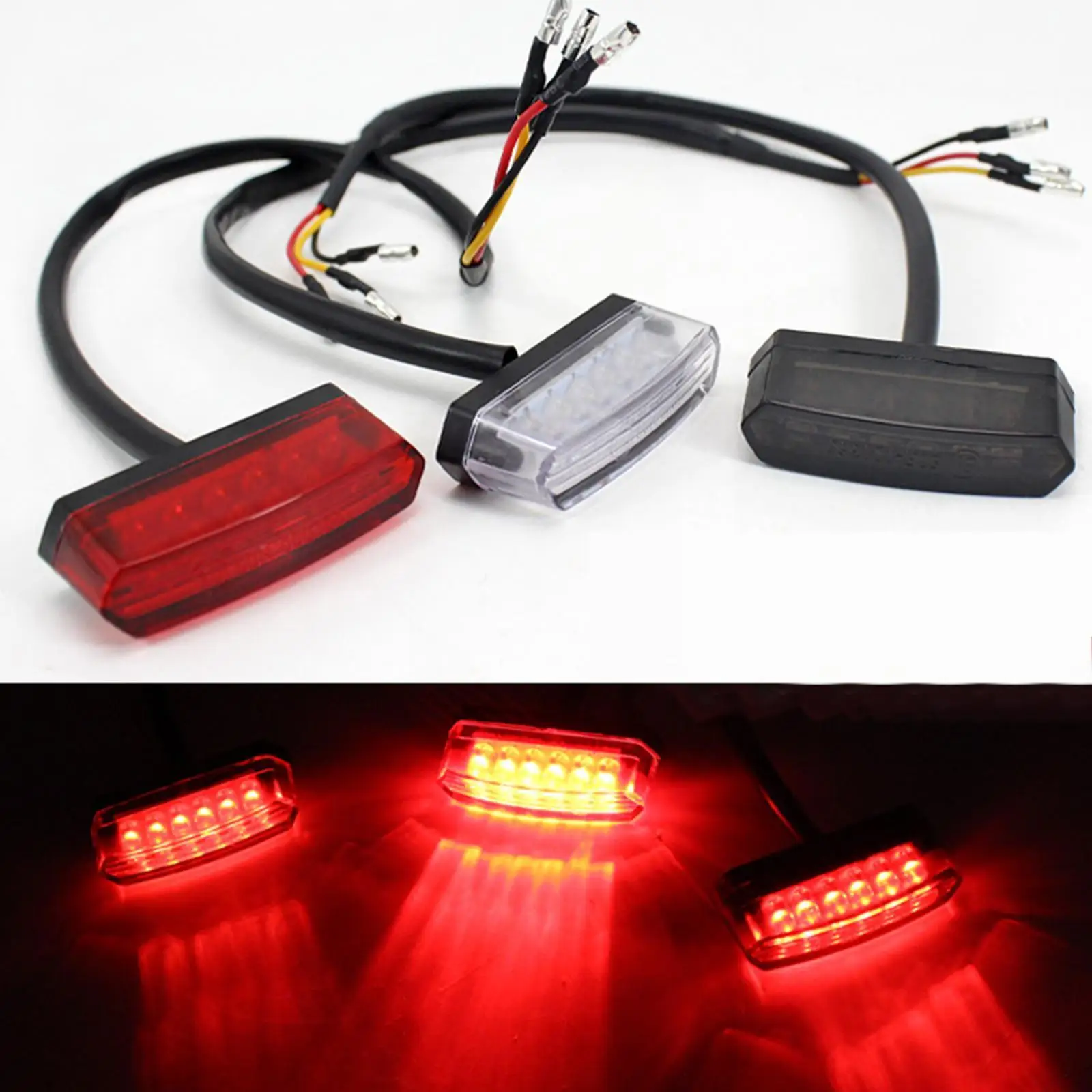 

Mini 6 LED Motorcycle Tail Light 12V 3W Bike Rear Running Accessories Brake Bright Universial Stop Lamp X9C0 R4F9