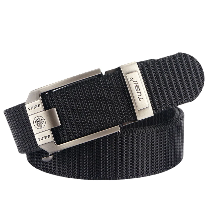 

Metal Automatic Buckle Canvas Men Belt Thick Nylon Jeans Pants Casual Outdoor Multifunctional Tactical Designer Male s