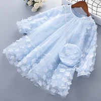 dress 2022 new spring princess dress flower girl clothes children dress applique decoration wedding party dress