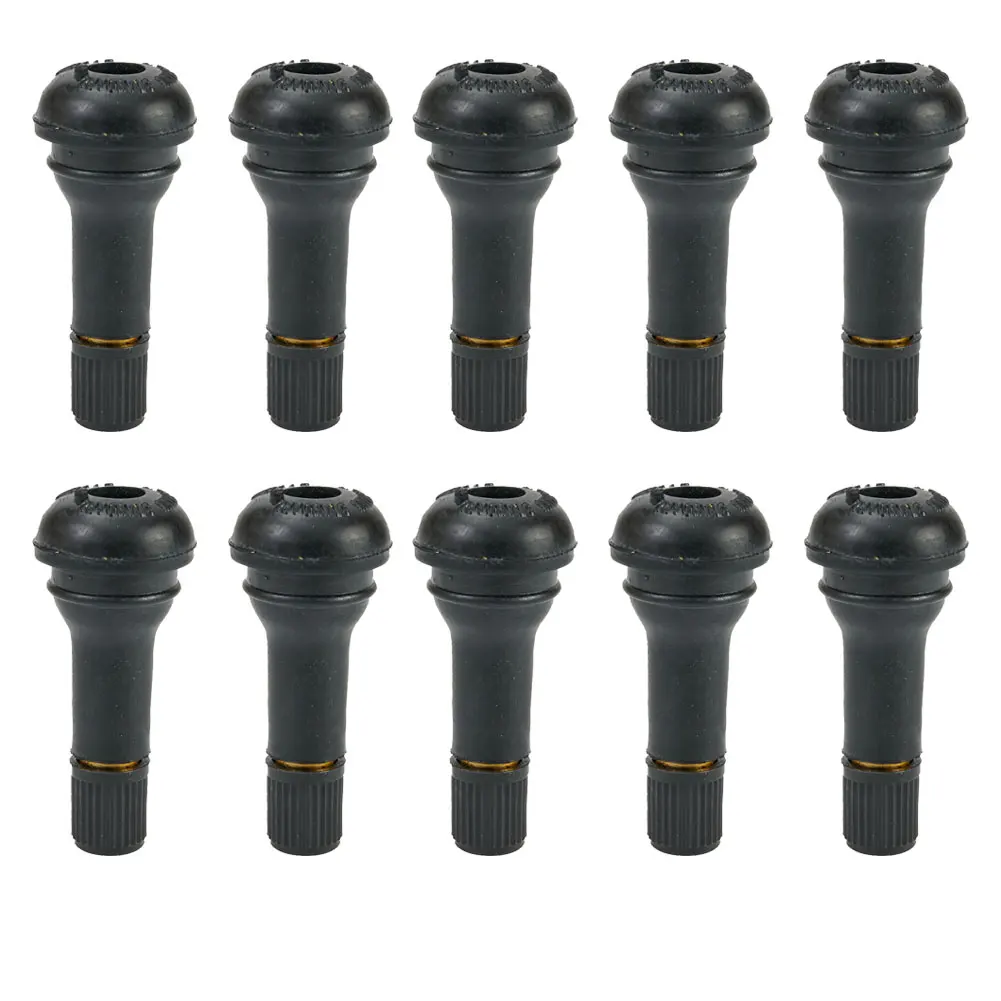 

10 PCS Black Colour Valve Stems For Tires TR413 Snap In Type Rubber Valve Tool SET Tubeless Tyre Valves Stems