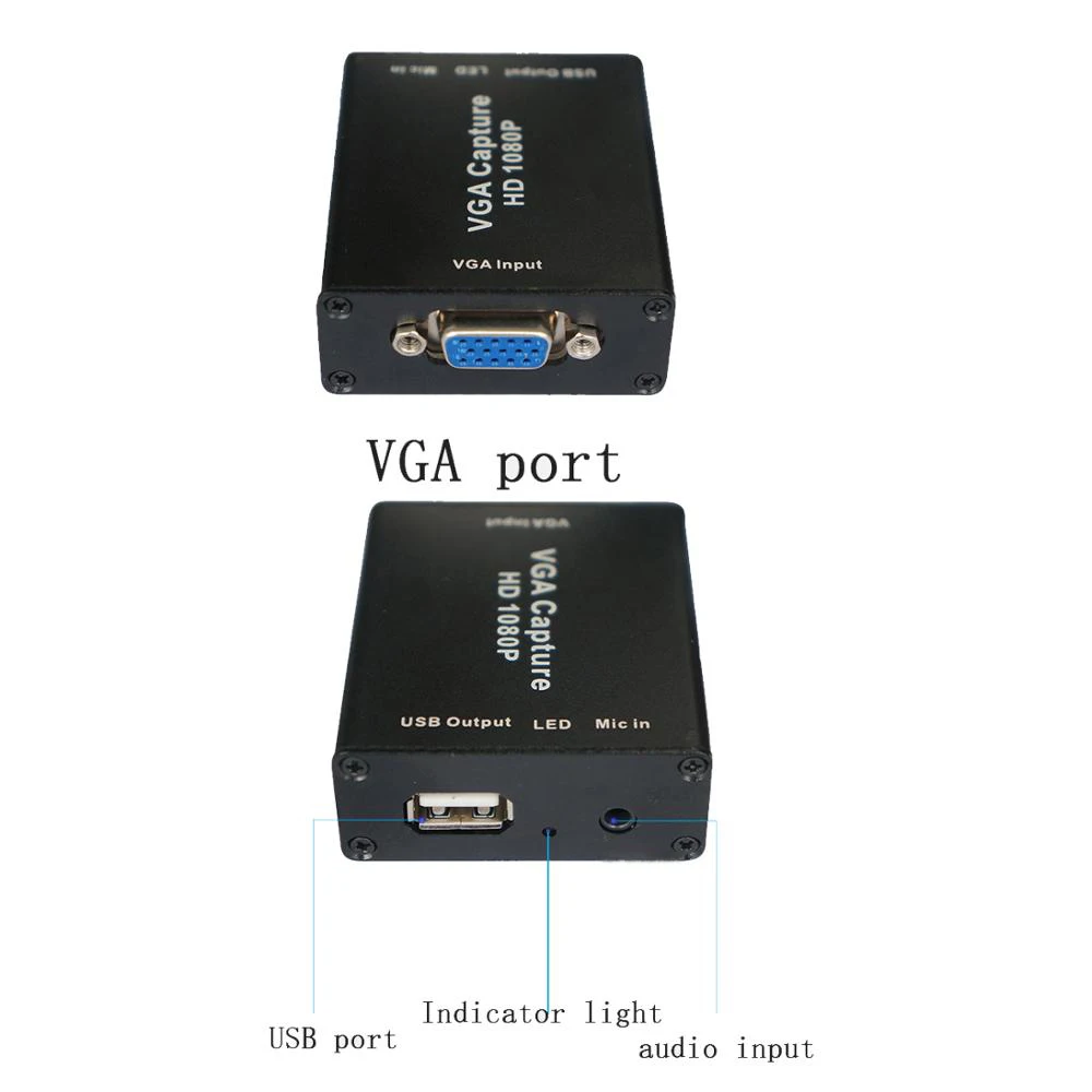 Адаптеры Vga-Usb 1080p с картой видеозахвата для проектора запись встреч видео