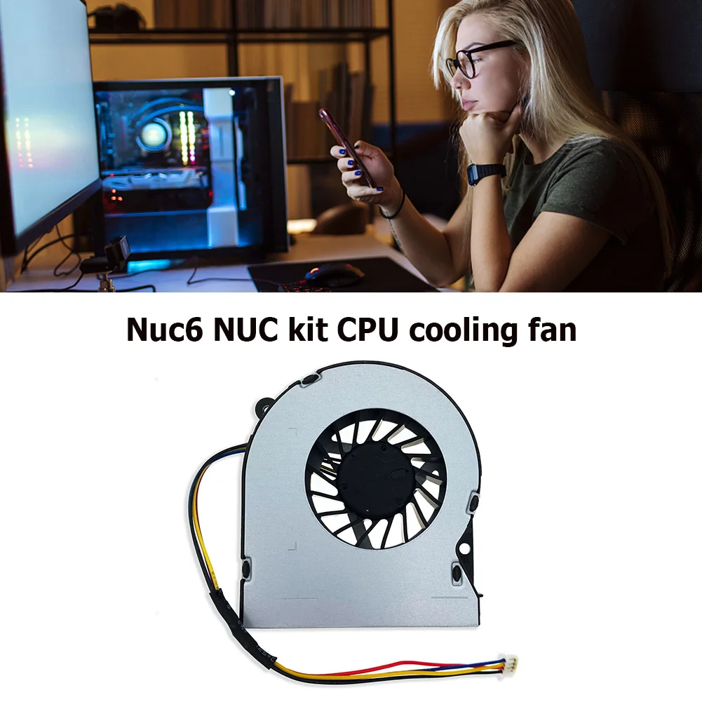 

Радиатор ЦП для Intel Skull Canyon NUC6i7KYK, хост-вентилятор охлаждения для мини-ПК, компьютерные аксессуары DC 5V 0.6A KSB0605HB 1323-00U9000