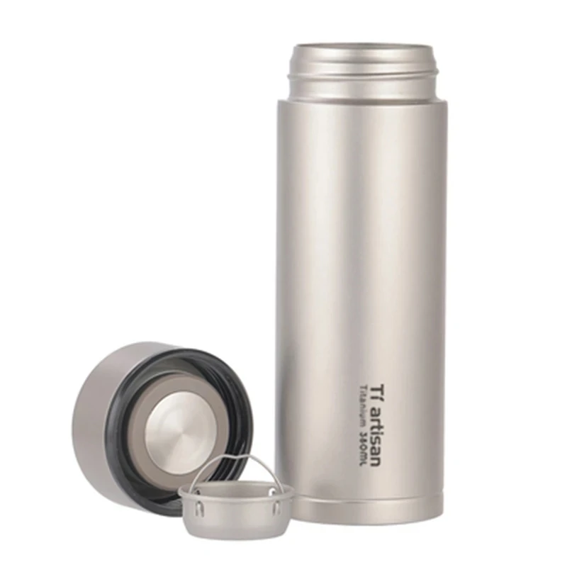 

Tiartisan 380ml Titanium Vacuum Flask Double Wall Insulated Cup Coffee Tea Thermos Mug Travel Sports Thermal Water Bottle Ta8422