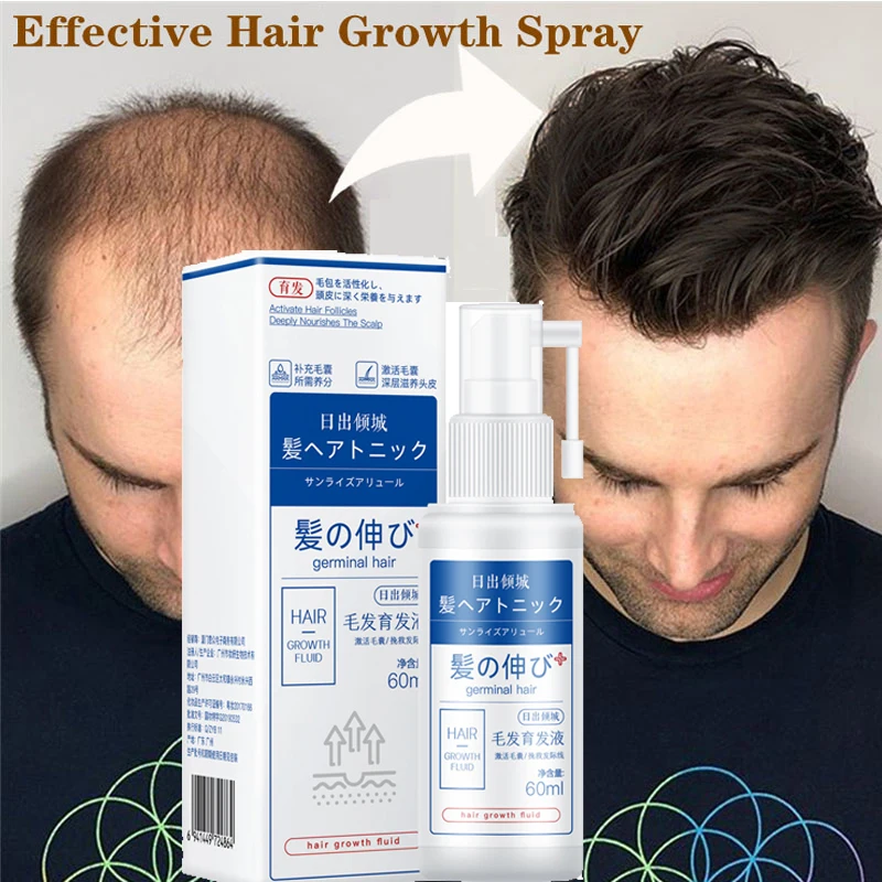 

Powerful Hair Growth Serum Spray Anti Hair Loss Treatment Essence Oil Repair Nourish Hair Roots Regrowth Hair For Men Women 60ml