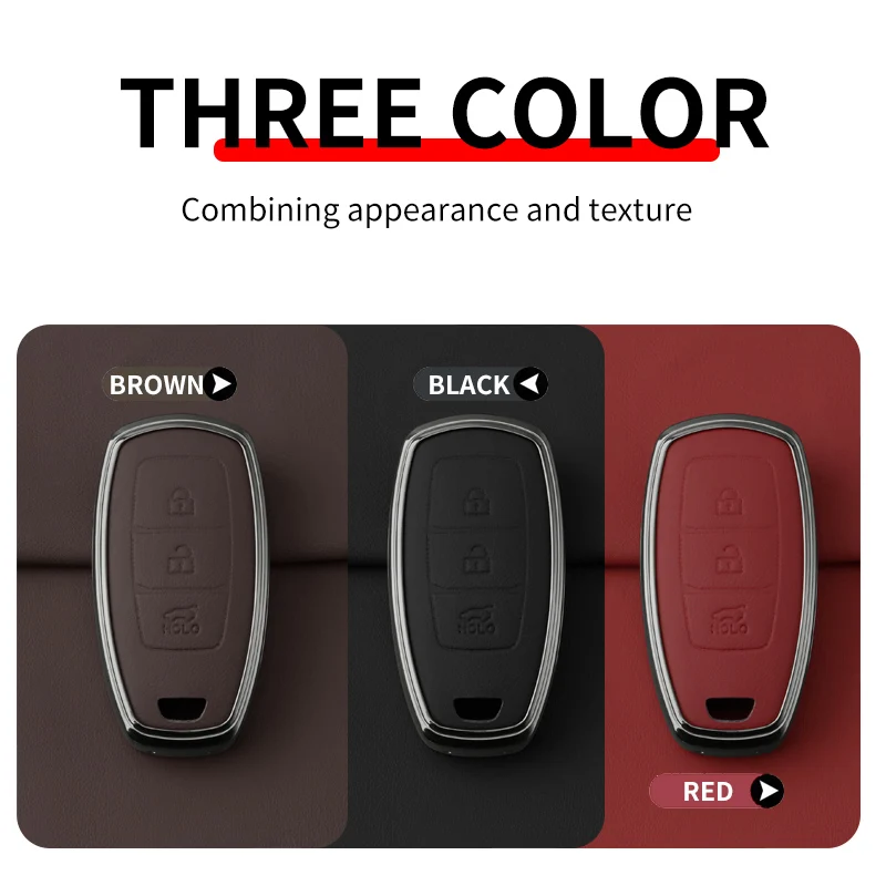Кожаный Автомобильный Брелок для Hyundai Santa I30 IX35 Encino KONA Solaris Azera великолепное Elantra