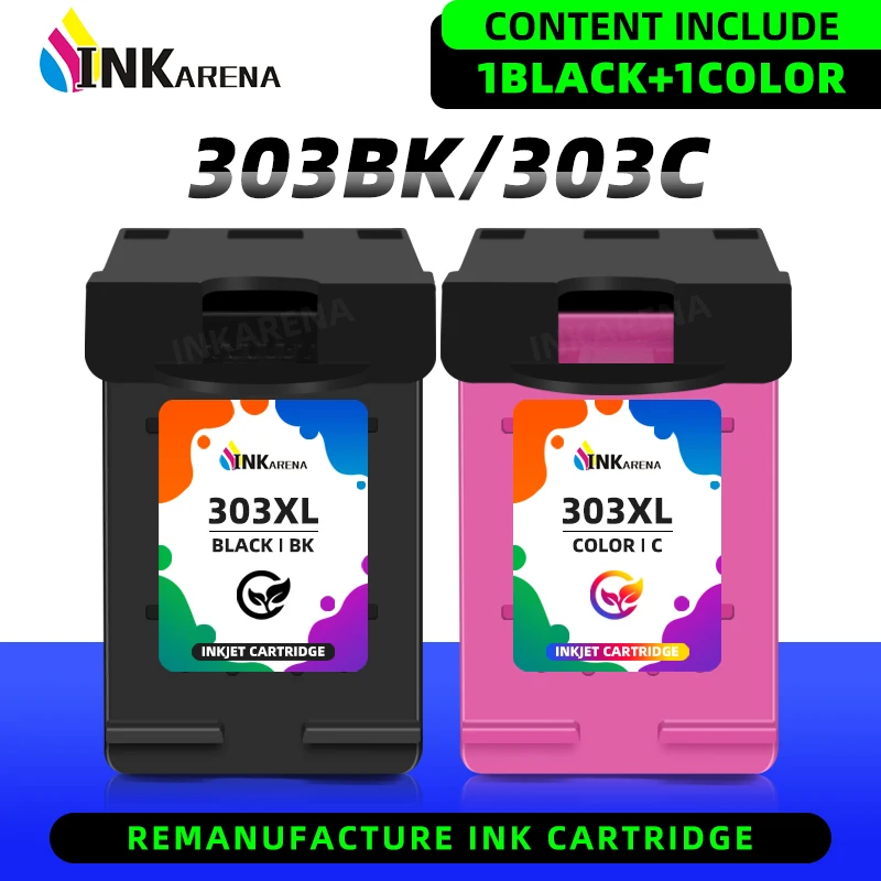 

303XL Ink Cartridge Compatible For HP 303 For HP303 Envy Photo 6220 6222 6230 6232 6252 6255 6234 7130 7134 7830 Printer 303 XL