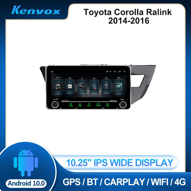 

10.25"WIDE IPS 2 din Android Car radio For Toyota Corolla Ralink 2014-2016 Multimedia GPS Navigation Autoradio video head unit