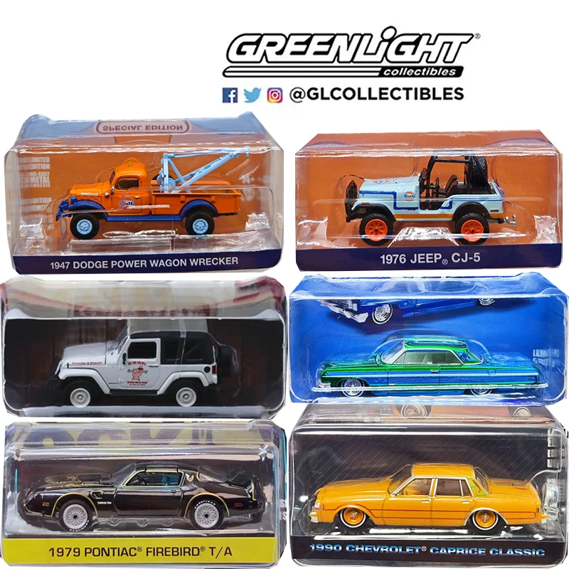 Greenlight 1/64 пропорции новый стиль Голливуд 5-1979 Wrangler мышечная машина серия литая